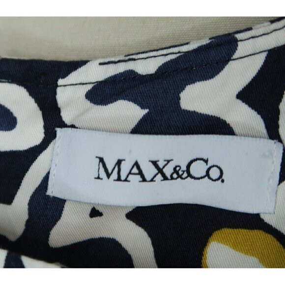 Max and Co Fit and Flare MIdi Dress Cap Sleeves Floral Pattern Women's Size 4 - Picture 7 of 8